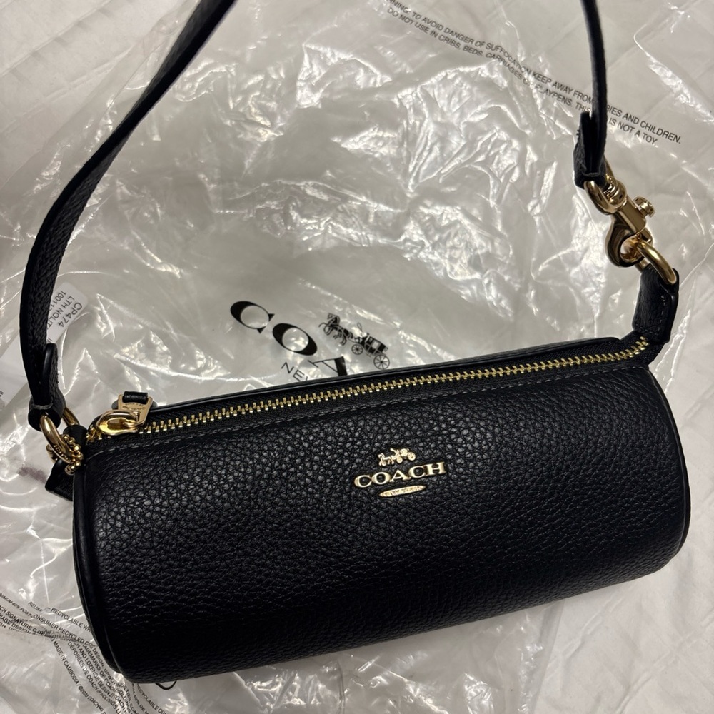 Coach barrel leather